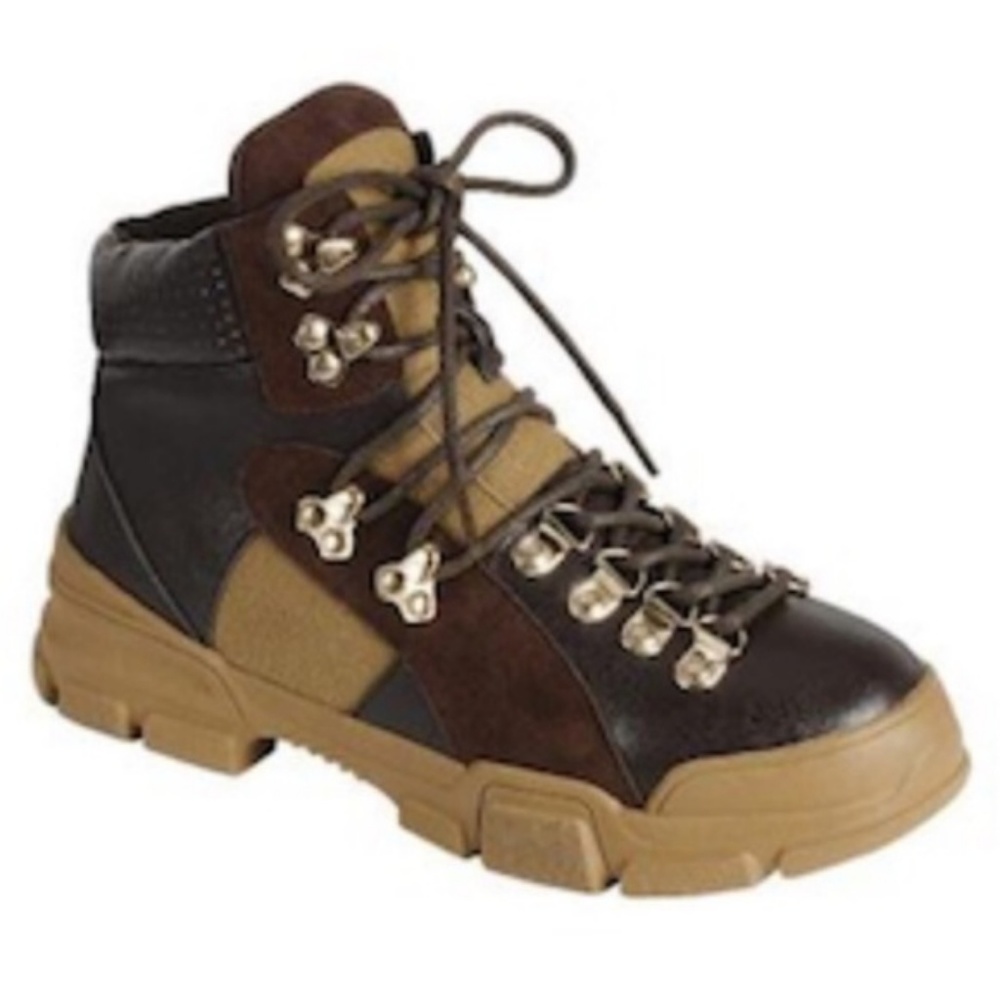 Chunky Sole Hiker Boots in Chocolate Brown - Picture 2 of 6